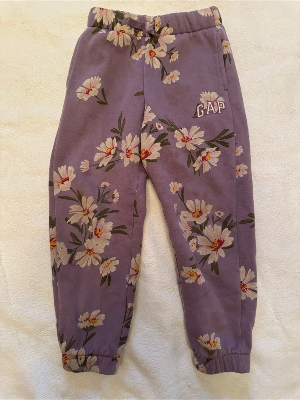 GAP Girls Purple Floral Jogger Set 4/5